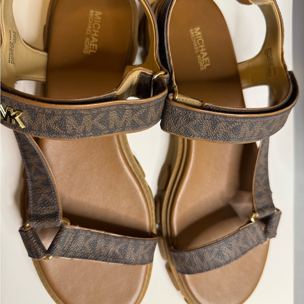 Michael Kors Brown Signature Sandals